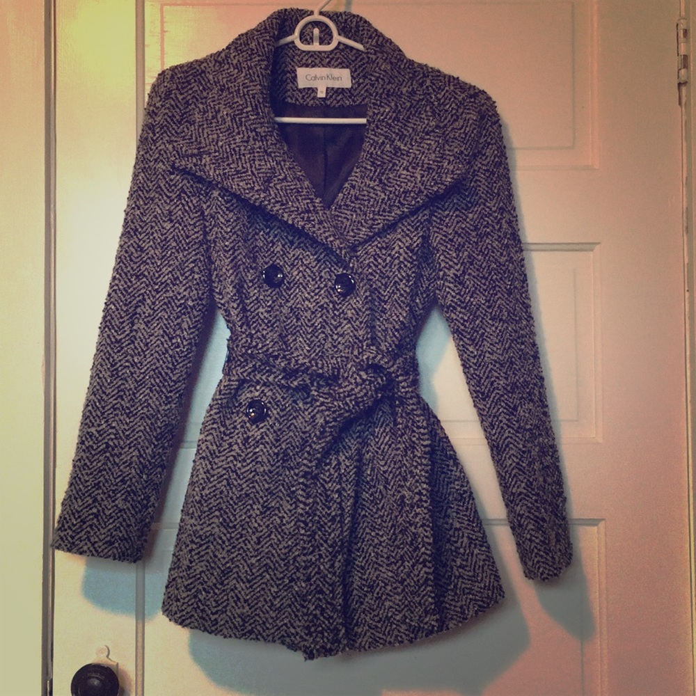 Calvin Klein Wool Blend Peacoat